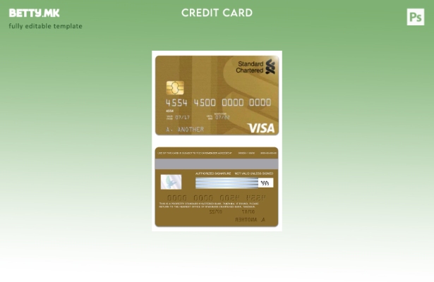 Модерен стил Шаблон за златна златна дебитна картичка на Танзанија Standard Char